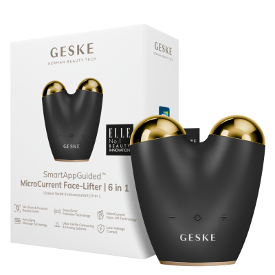 Мікрострумовий підтягувач обличчя GESKE MicroCurrent Face-Lifter 6 в 1 сірий